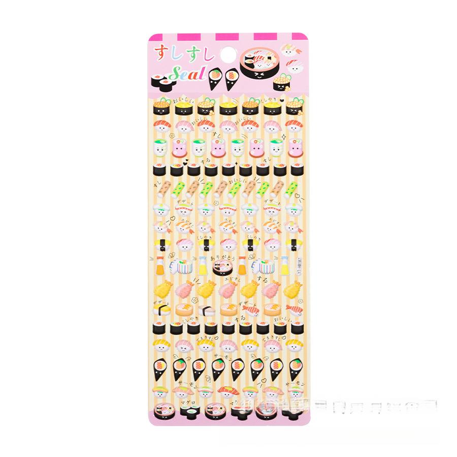 3D Cartoon Food Sushi Journal Stickers