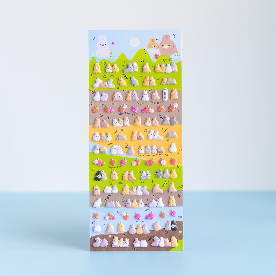 3D Cartoon Foam Animal Journal Stickers [109-120]