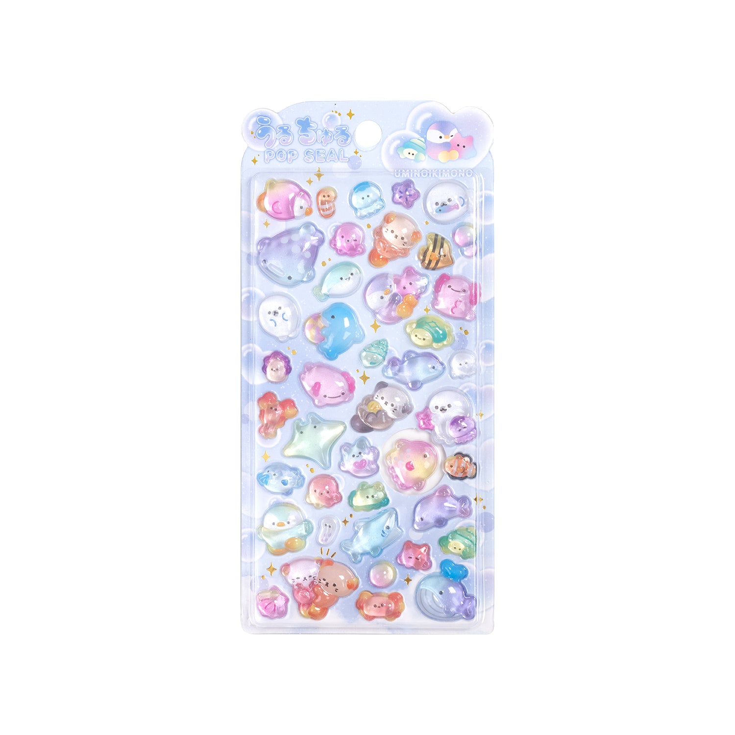 Children's Stickers 3D Embossed Crystal Cartoon Japanese Elements Cute Animals Sticker