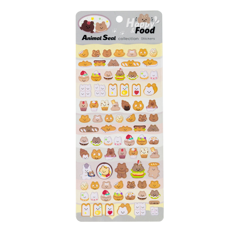 Cartoon Foam Animal Journal Stickers [157-164]