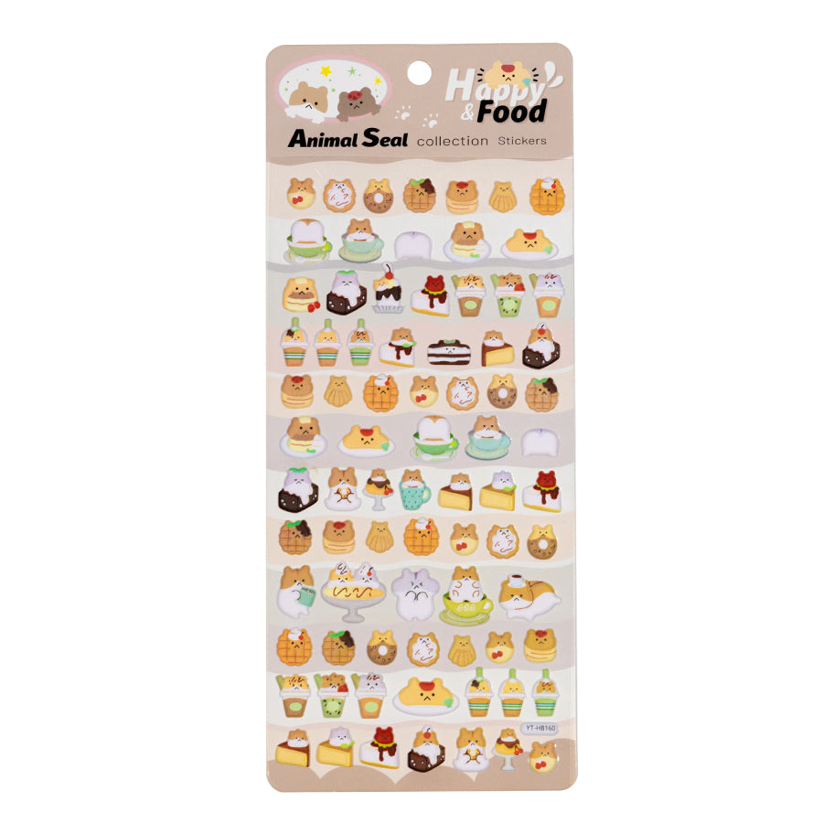 Cartoon Foam Animal Journal Stickers [157-164]