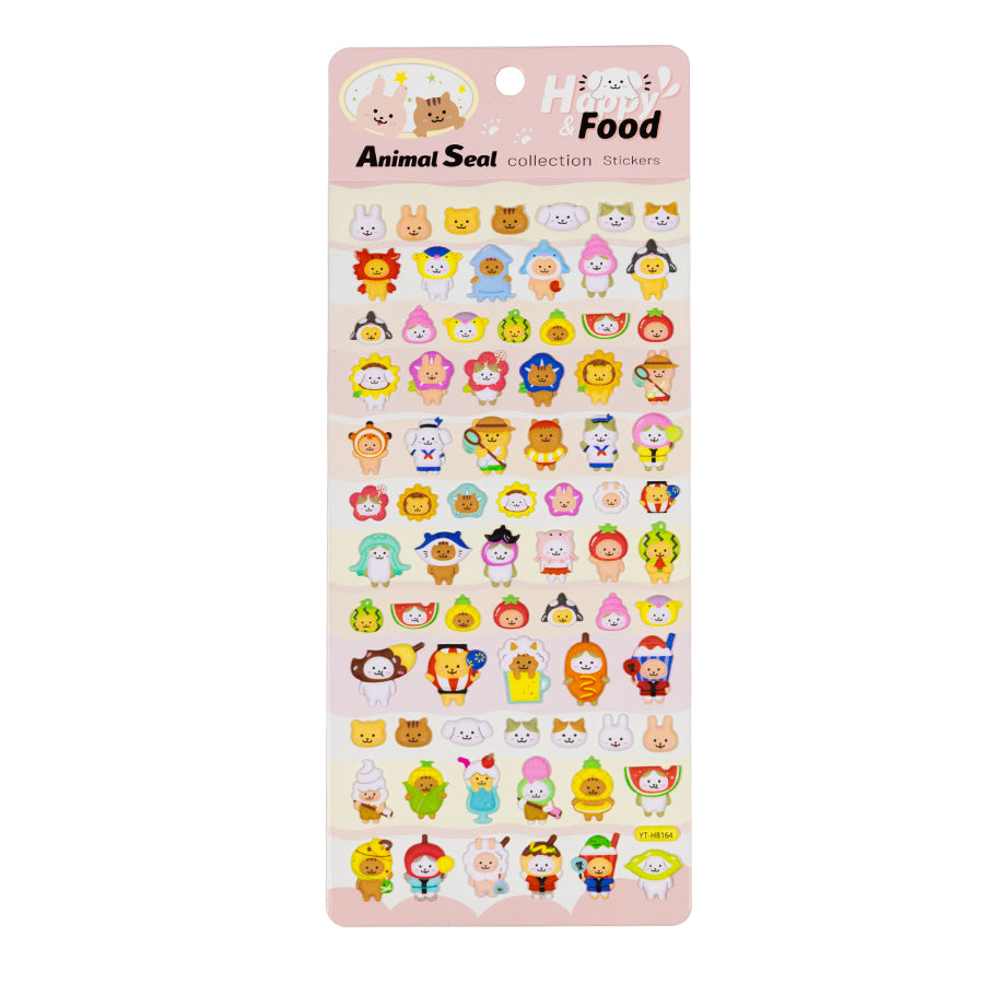 Cartoon Foam Animal Journal Stickers [157-164]