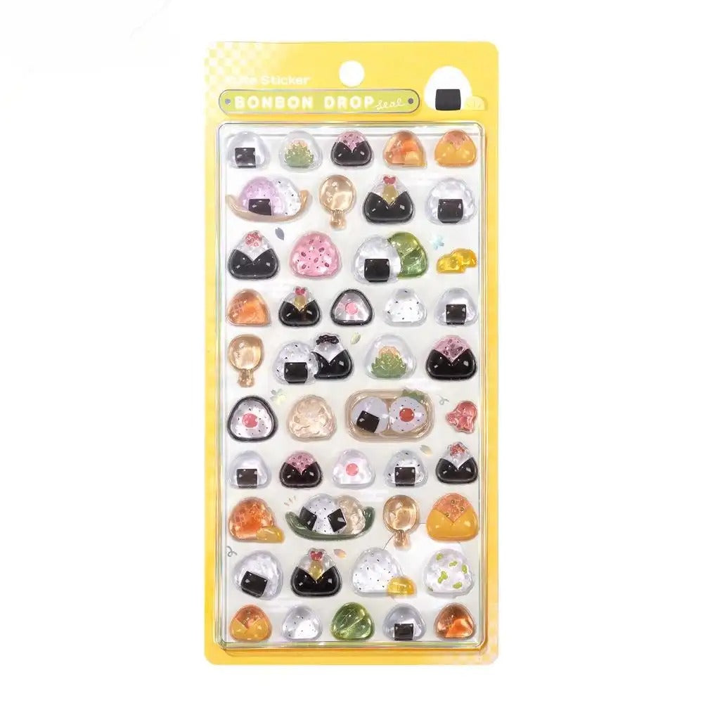 Children's Stickers 3D Embossed Crystal Cartoon Japanese Elements Cute Animals Sticker