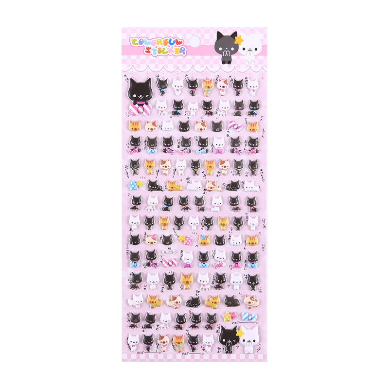 3D Puffy Stickers, 4 Sheets 200+ Kawaii Resin Decorative Stickers for Phone Case, Notebook, Scrapbooking