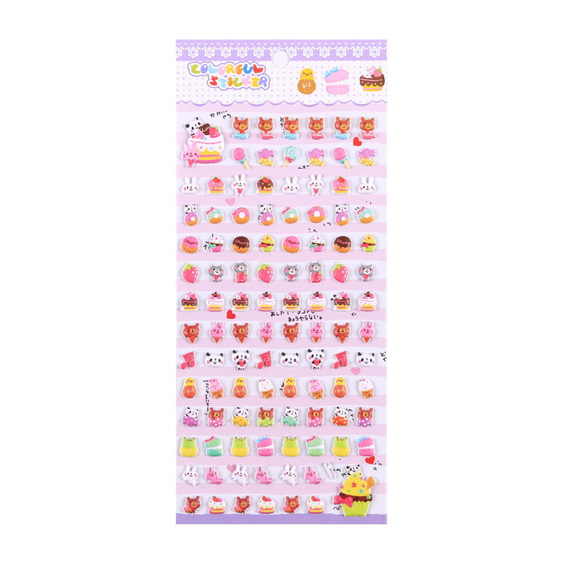 3D Puffy Stickers, 4 Sheets 200+ Kawaii Resin Decorative Stickers for Phone Case, Notebook, Scrapbooking