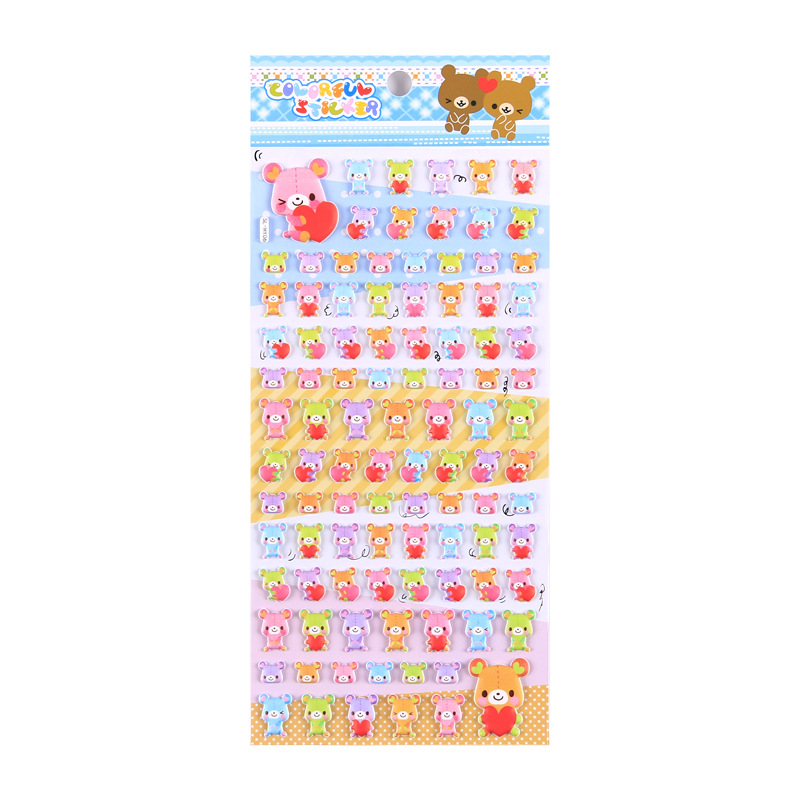 3D Puffy Stickers, 4 Sheets 200+ Kawaii Resin Decorative Stickers for Phone Case, Notebook, Scrapbooking
