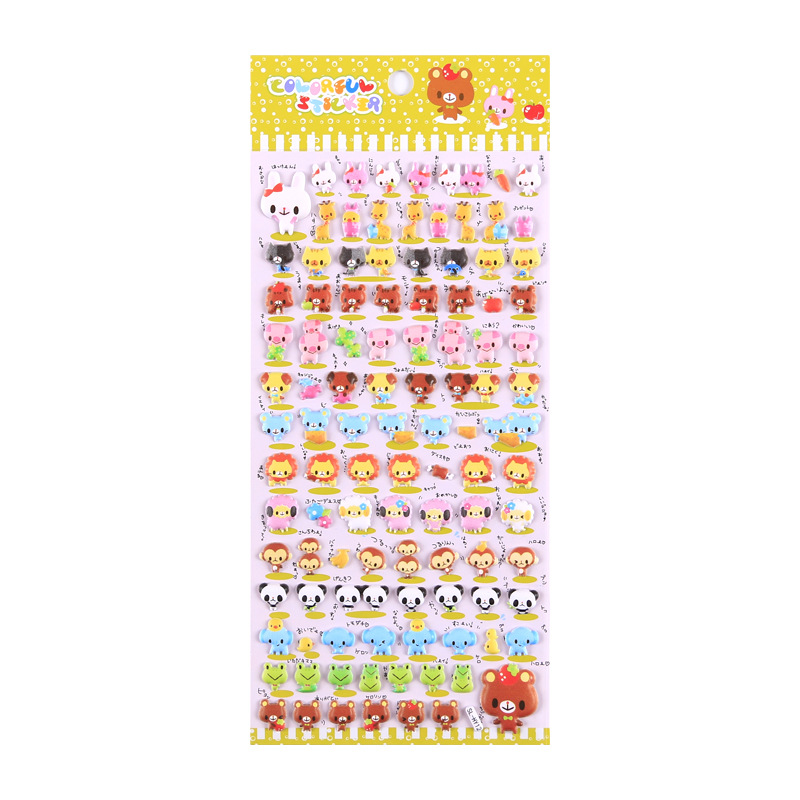 3D Puffy Stickers, 4 Sheets 200+ Kawaii Resin Decorative Stickers for Phone Case, Notebook, Scrapbooking