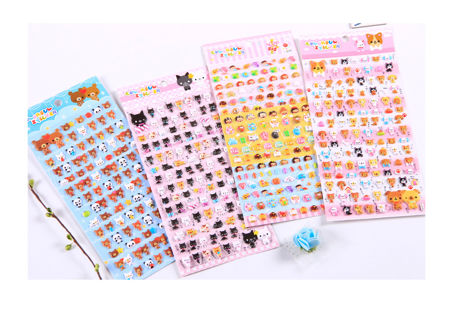 3D Puffy Stickers, 4 Sheets 200+ Kawaii Resin Decorative Stickers for Phone Case, Notebook, Scrapbooking