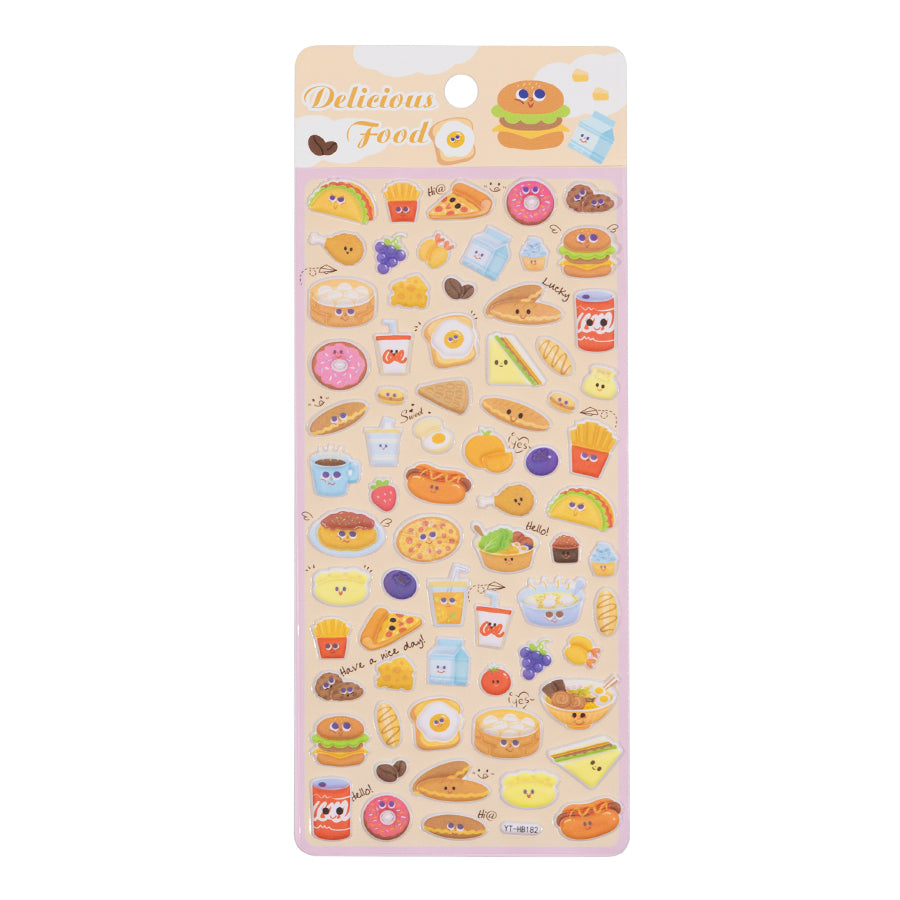 Cute Food Stickers Set Bread Hot Dog Sushi Noodles[181-184]