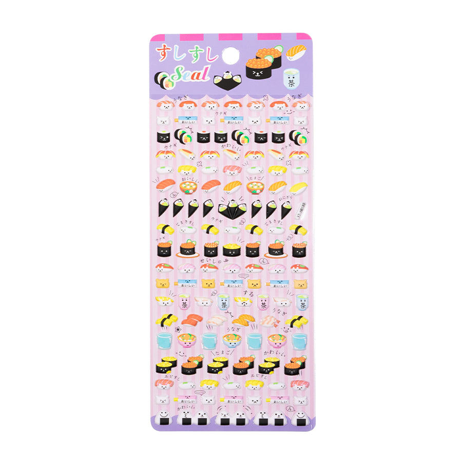 3D Cartoon Food Sushi Journal Stickers [185-188]