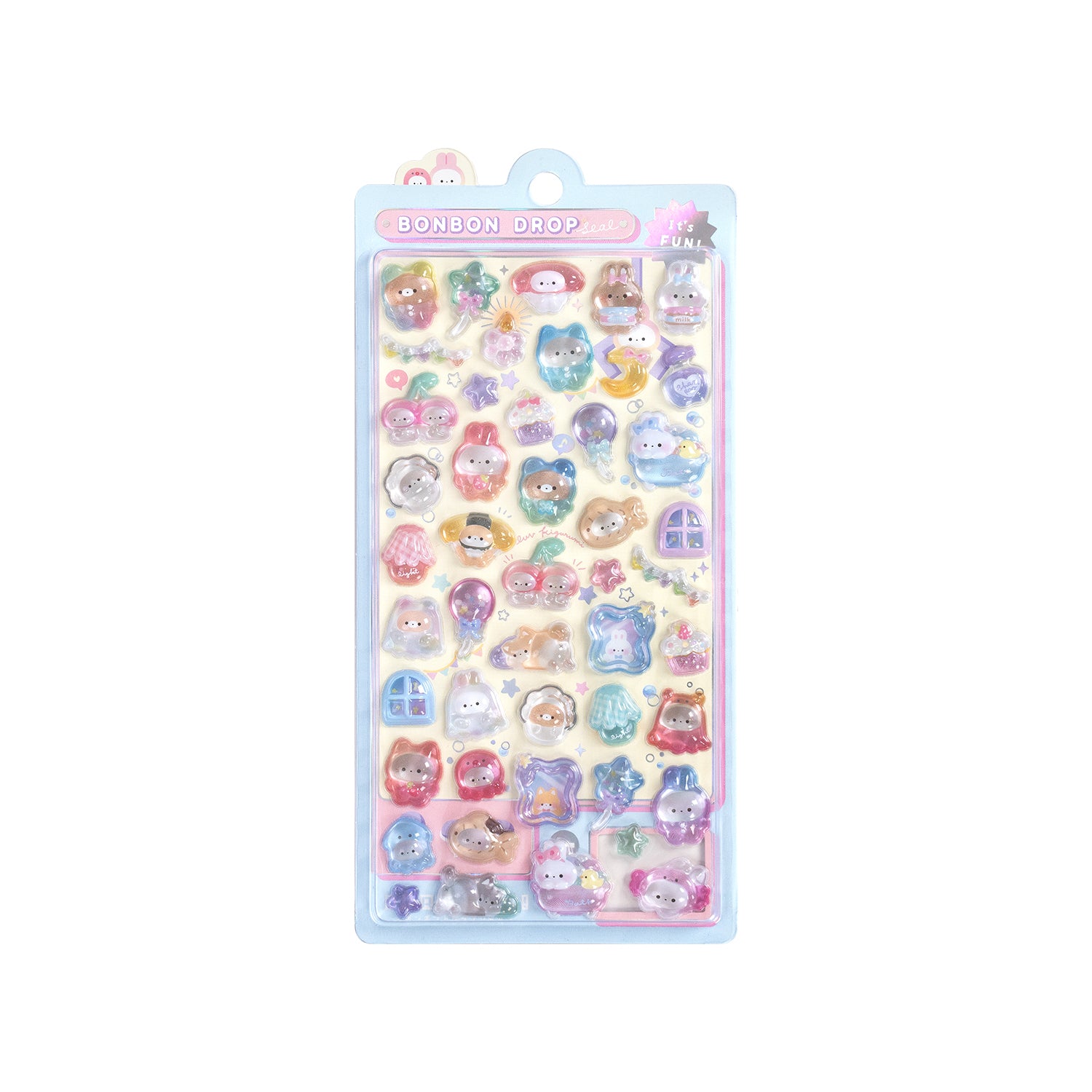 Children's Stickers 3D Embossed Crystal Cartoon Japanese Elements Cute Animals Sticker