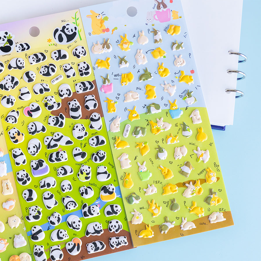 3D Cartoon Foam Animal Journal Stickers [109-120]