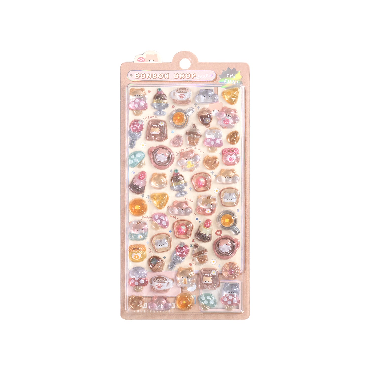 Children's Stickers 3D Embossed Crystal Cartoon Japanese Elements Cute Animals Sticker