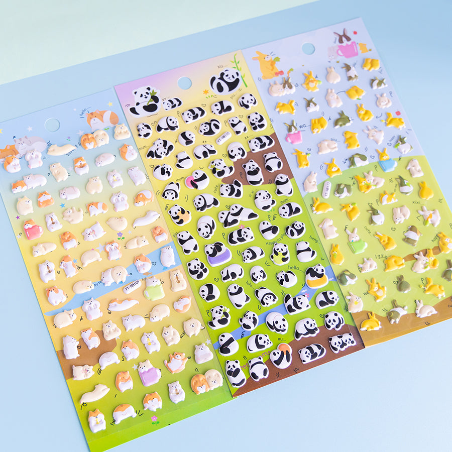 3D Cartoon Foam Animal Journal Stickers [109-120]