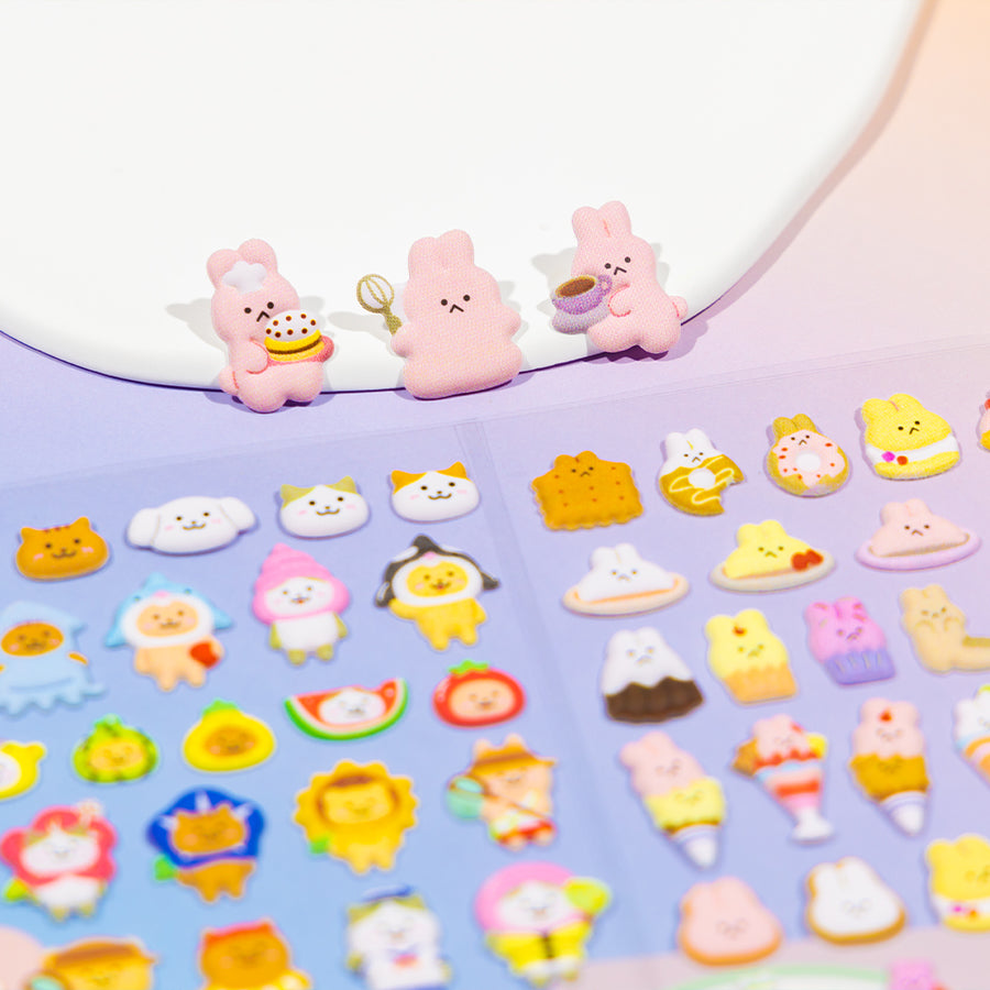 Cartoon Foam Animal Journal Stickers [157-164]