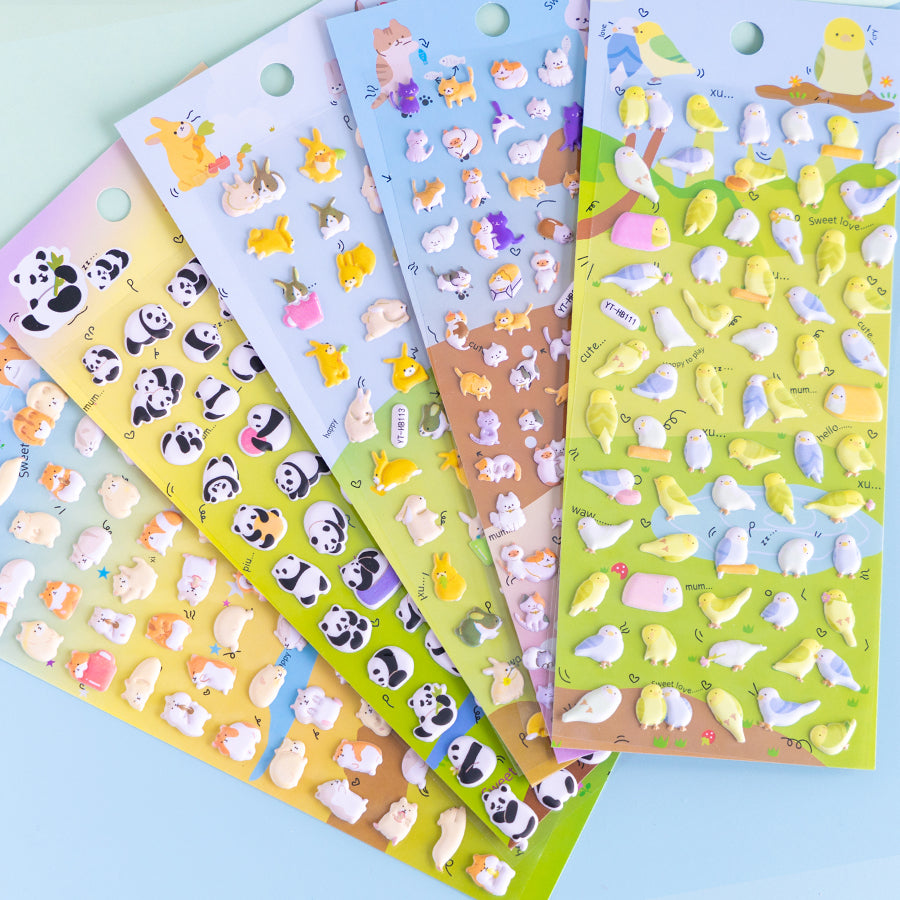 3D Cartoon Foam Animal Journal Stickers [109-120]