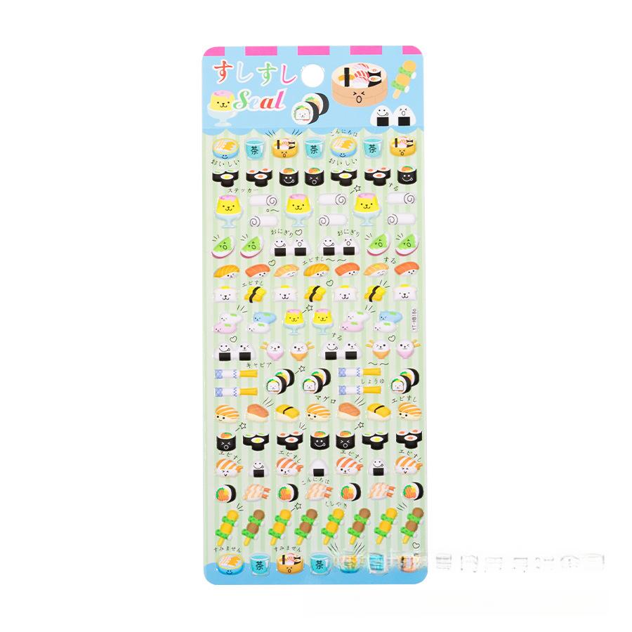 3D Cartoon Food Sushi Journal Stickers