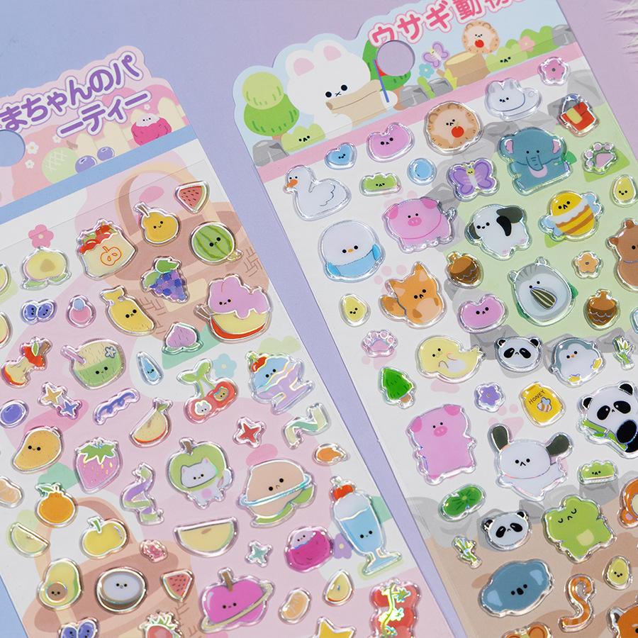 Food Pig Panda Animal PVC Stickers