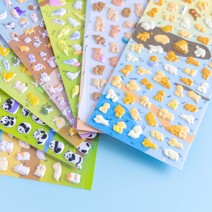 3D Cartoon Foam Animal Journal Stickers [109-120]