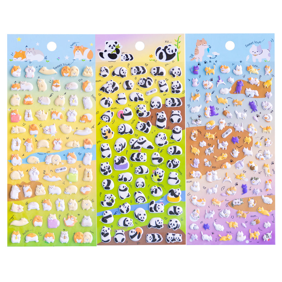 3D Cartoon Foam Animal Journal Stickers [109-120]