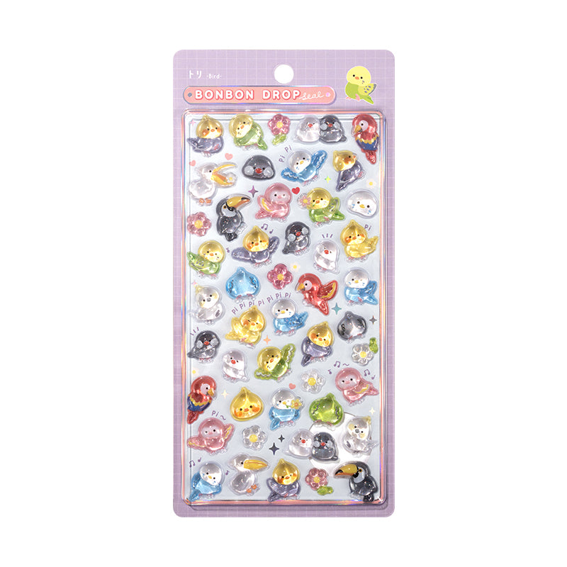 Children's Stickers 3D Embossed Crystal Cartoon Japanese Elements Cute Animals Sticker