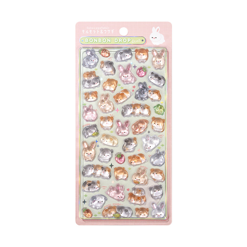 Children's Stickers 3D Embossed Crystal Cartoon Japanese Elements Cute Animals Sticker