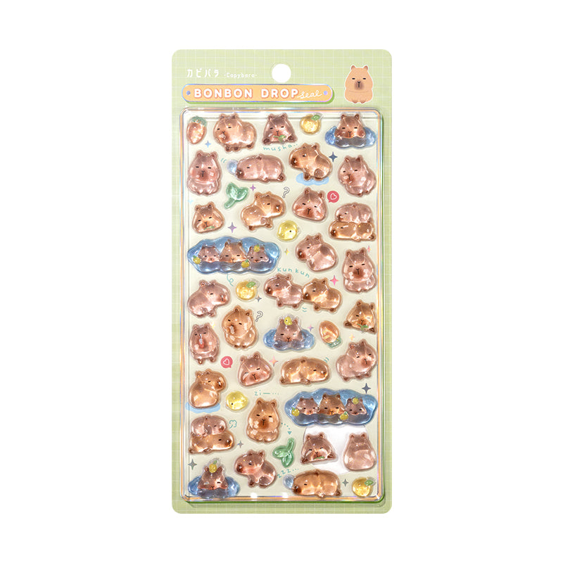 Children's Stickers 3D Embossed Crystal Cartoon Japanese Elements Cute Animals Sticker