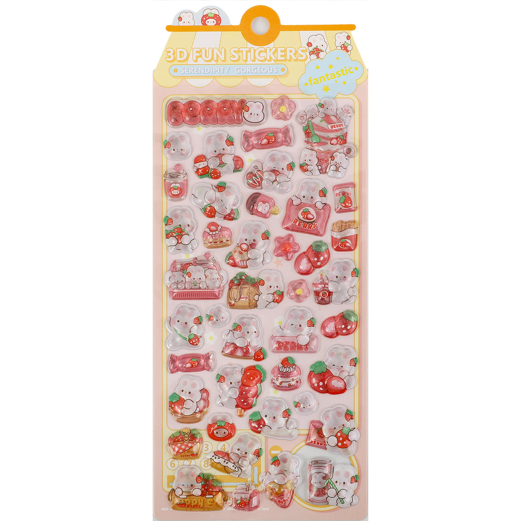 3D Sticker Cute Rabbit Animal