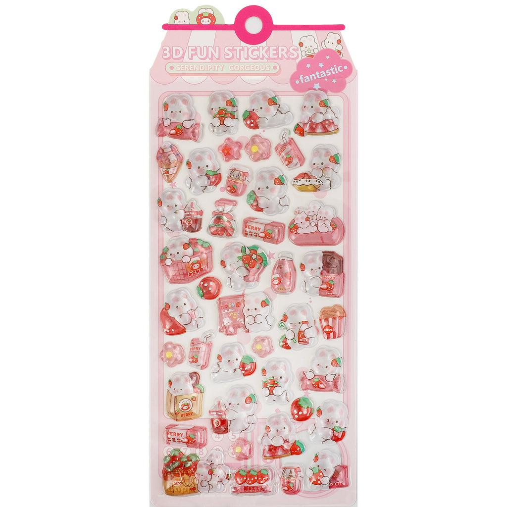 3D Sticker Cute Rabbit Animal