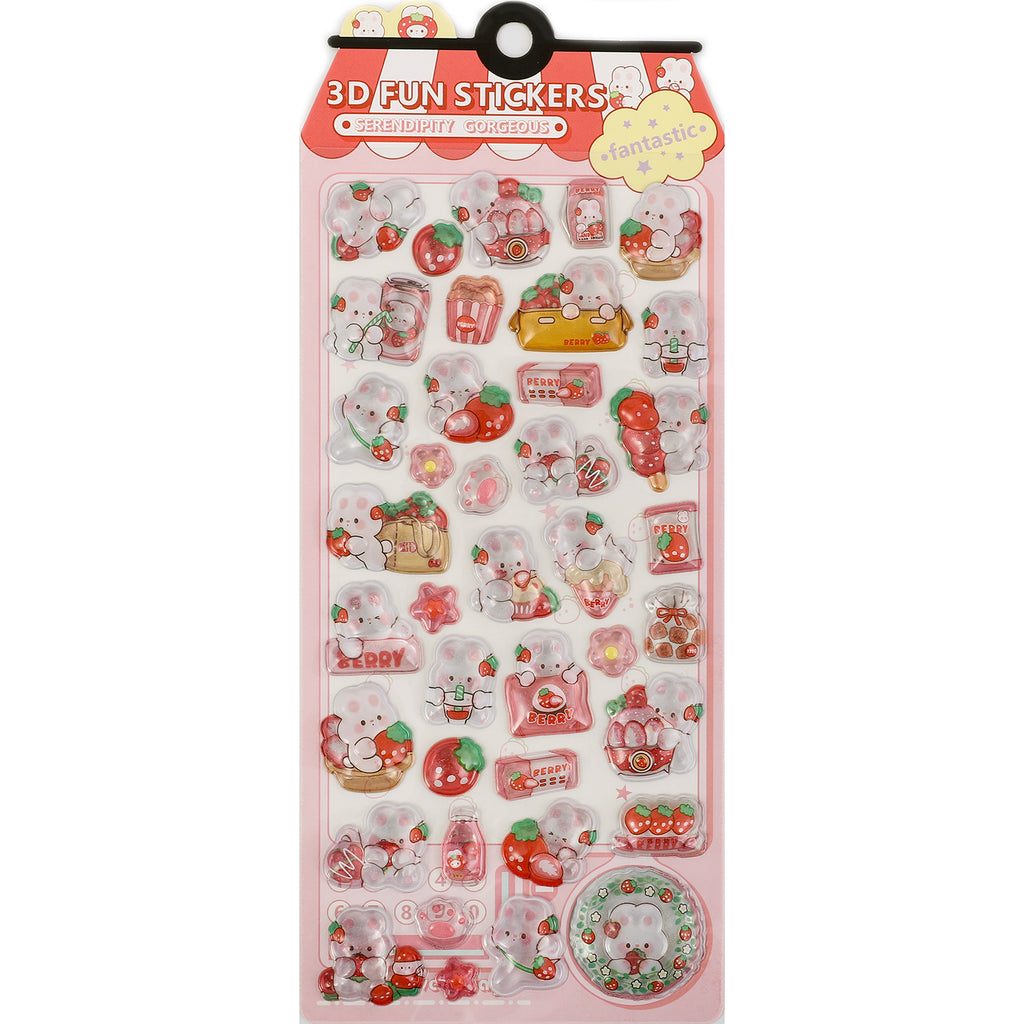 3D Sticker Cute Rabbit Animal