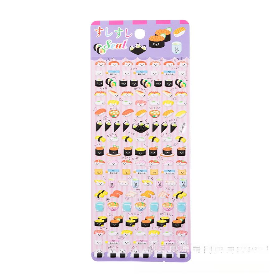 3D Cartoon Food Sushi Journal Stickers