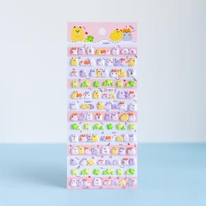 3D Cartoon Foam Animal Journal Stickers