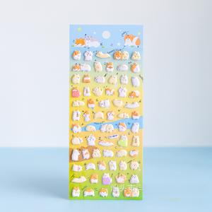 3D Cartoon Foam Animal Journal Stickers